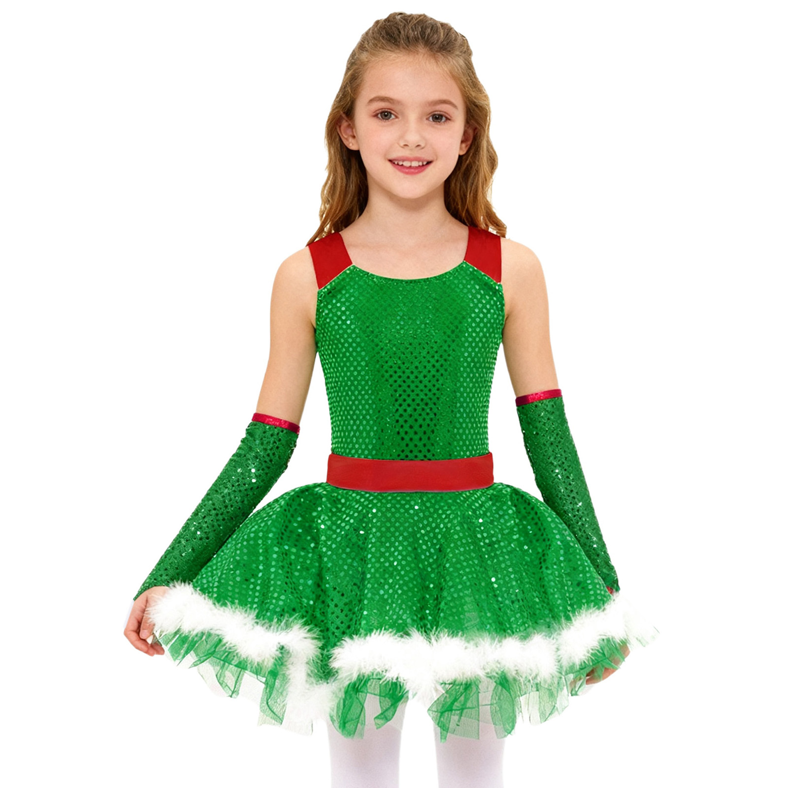 Girls Christmas Dance Tutu Dre - Elf Costume Christmas incelemesi ve fiyatı
