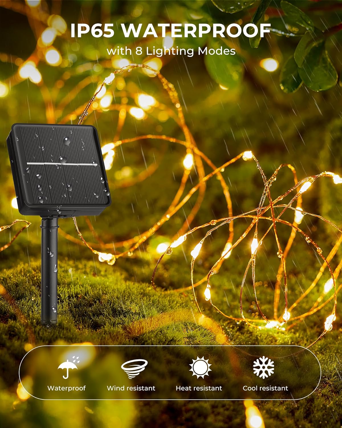 Solar Fairy Lights,33Ft 100 LE - Christmas Lights Outdoor incelemesi ve fiyatı