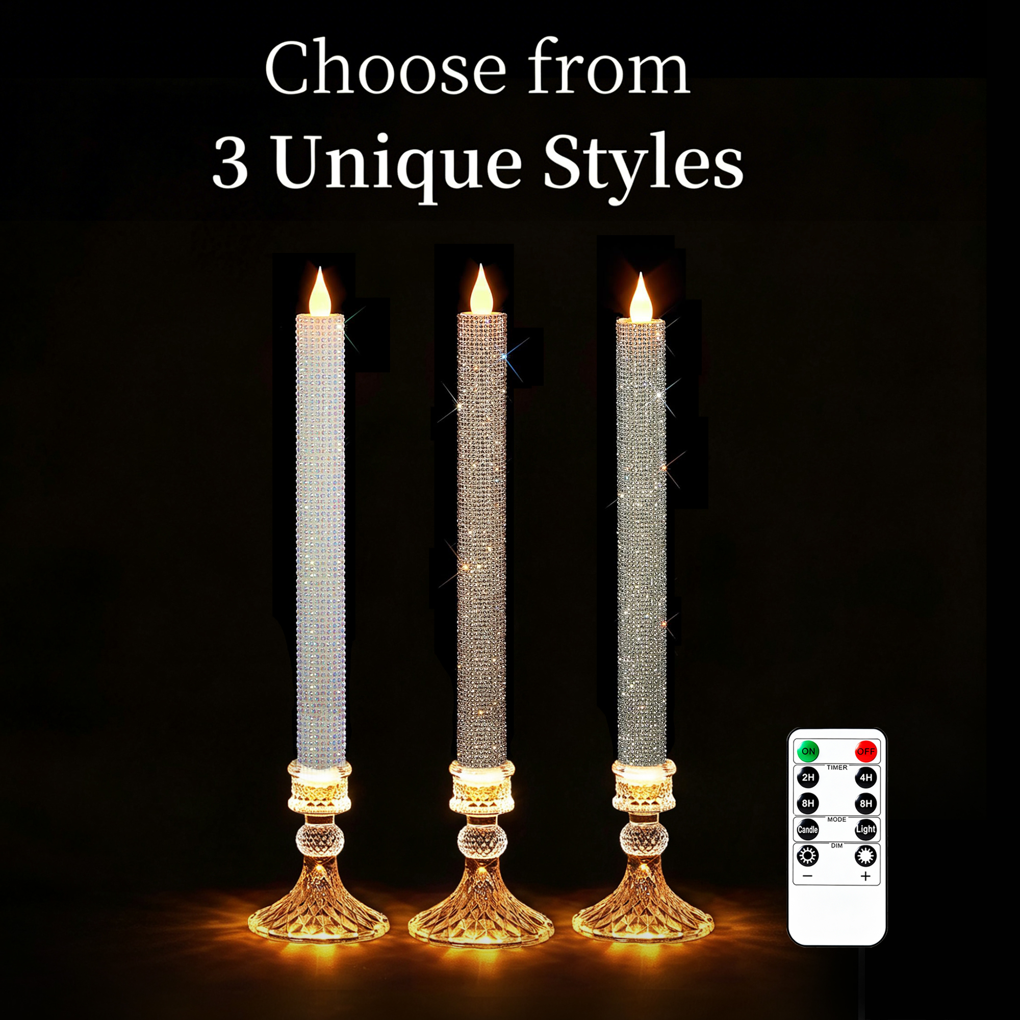 Flameless Taper Candle Set of  - Holiday Candle Set incelemesi ve fiyatı