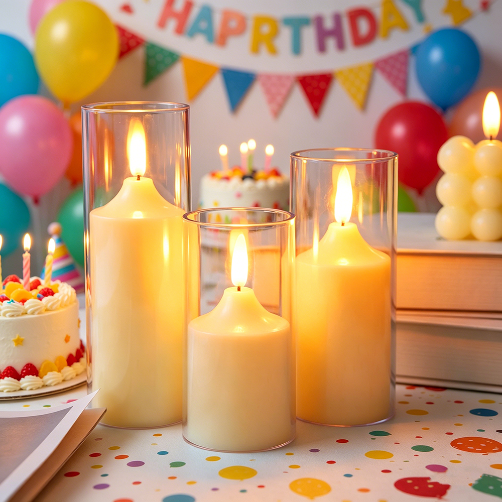 3pcs/ set LED Flameless Flicke - Holiday Candle Set incelemesi ve fiyatı