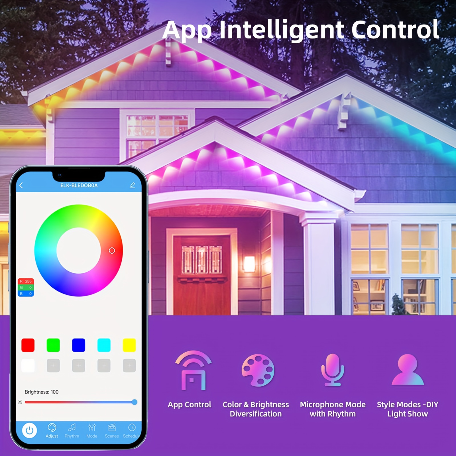 RGB+IC Smart Outdoor Eaves Lig - Christmas Lights Outdoor incelemesi ve fiyatı