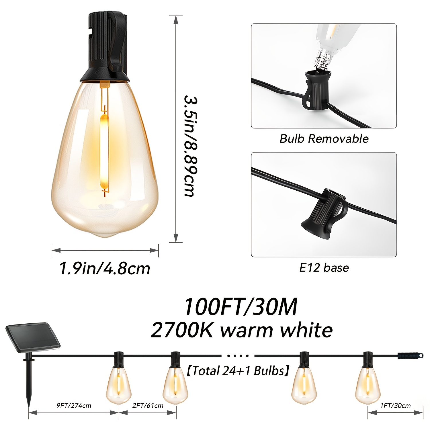 Solar Lights Outdoor, 100ft Pa - Christmas Lights Outdoor incelemesi ve fiyatı