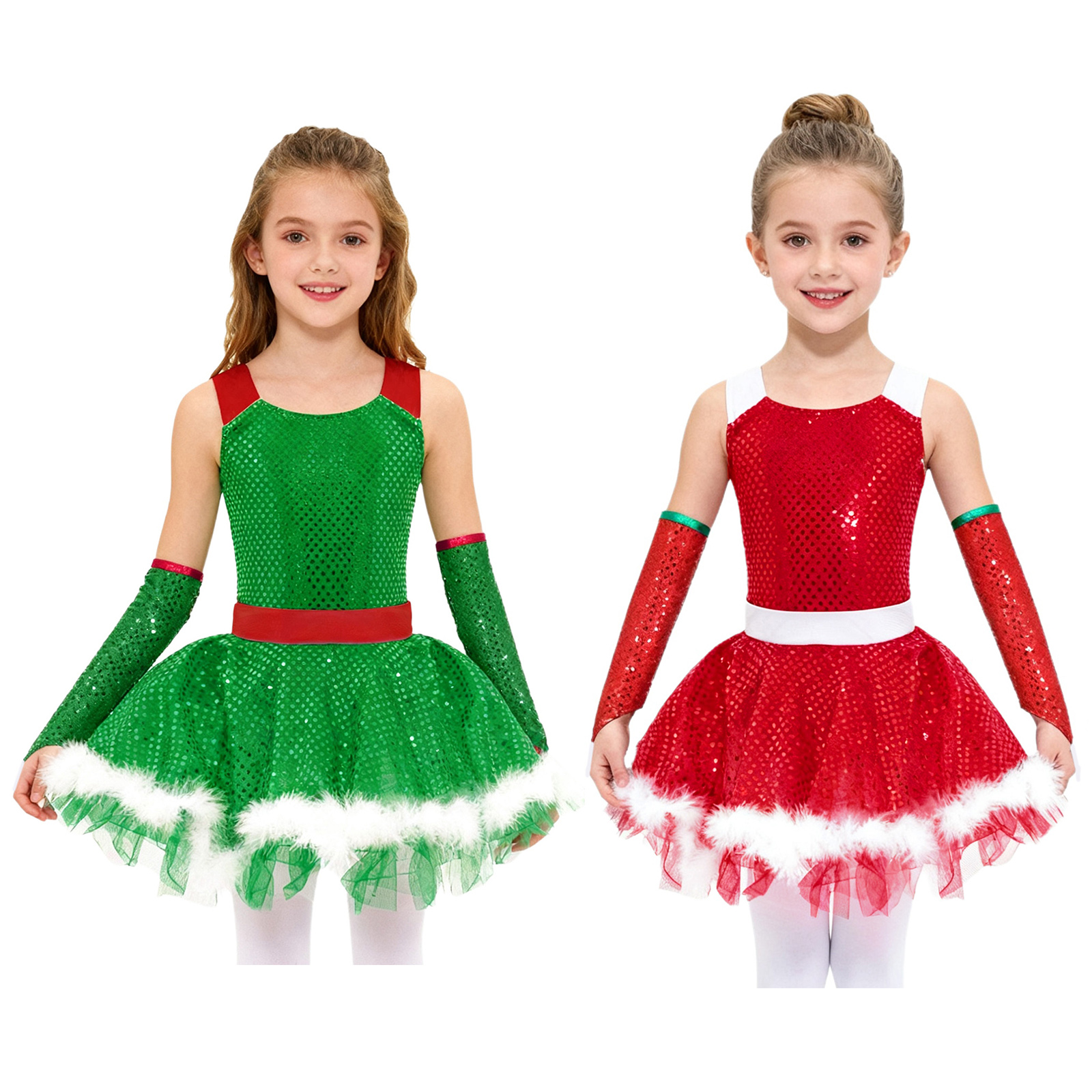 Kids Girls Christmas Shiny Seq - Elf Costume Christmas incelemesi ve fiyatı