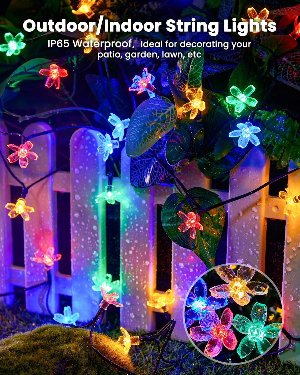 60 LED Flower Solar String Lig - Christmas Lights Outdoor incelemesi ve fiyatı