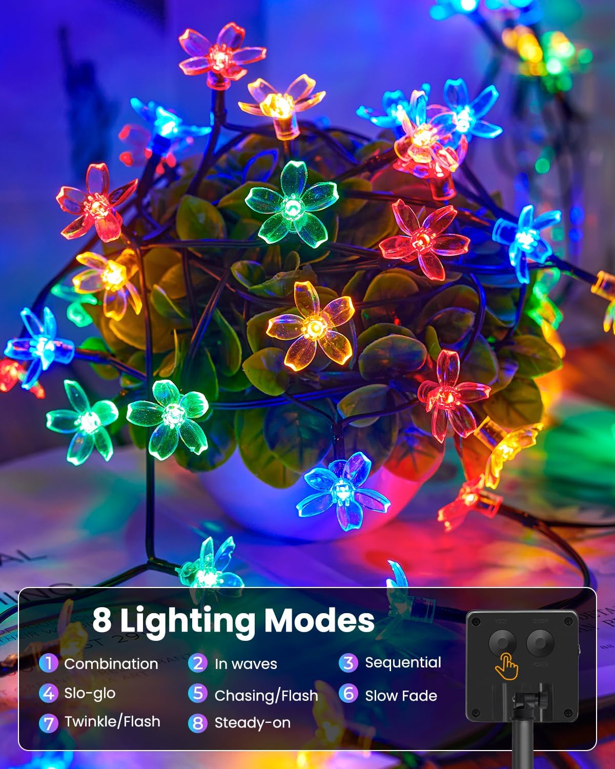 60 LED Flower Solar String Lig - Christmas Lights Outdoor incelemesi ve fiyatı